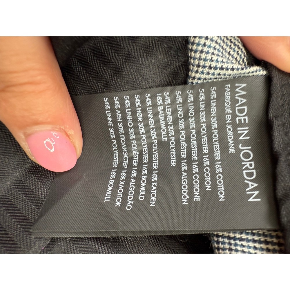 Club Monaco Sutton Slim Fit Micro Check Linen Pants Mens 32x32 NEW MSRP 169 - Picture 4 of 8